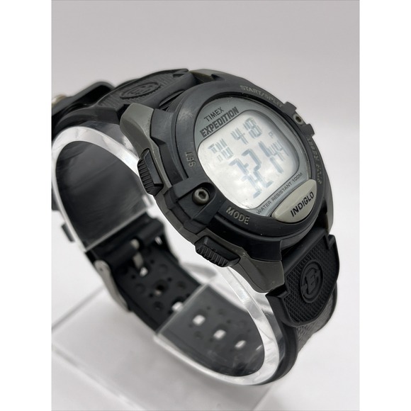 Timex Expedition Indiglo Digital Day/Date Chrono Compass Band Watch- New Battery - Picture 2 of 9